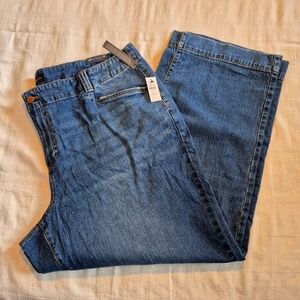 Talbots women's size 22W full length Classic Jean Trouser distressed design NWT